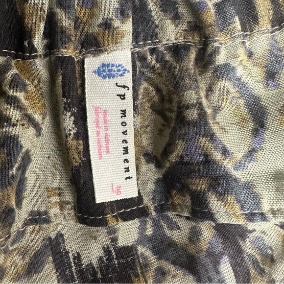 Free movement free people boho baggy Patterned Jogger Pants size L - Picture 6 of 10